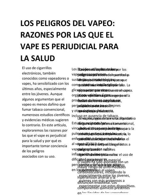 Comparativa de riesgos entre vapeo y exposición industrial