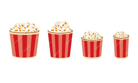 Variedad de cubos de palomitas tematizados de películas