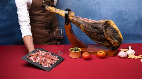 herramientas de corte profesional y jamón ibérico