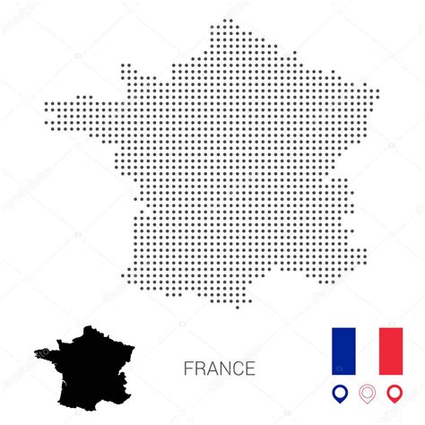 Mapa de Francia con iconos de señalización de alérgenos