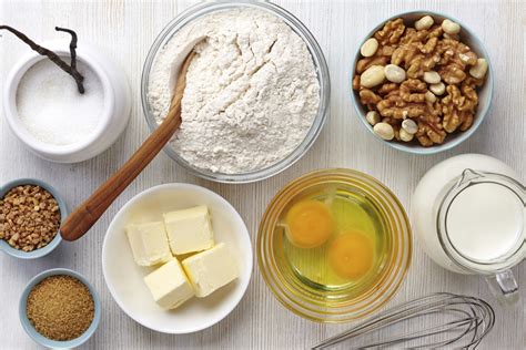 Esquema de ingredientes saludables para repostería
