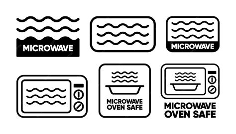 Iconos de seguridad para recipientes aptos para microondas