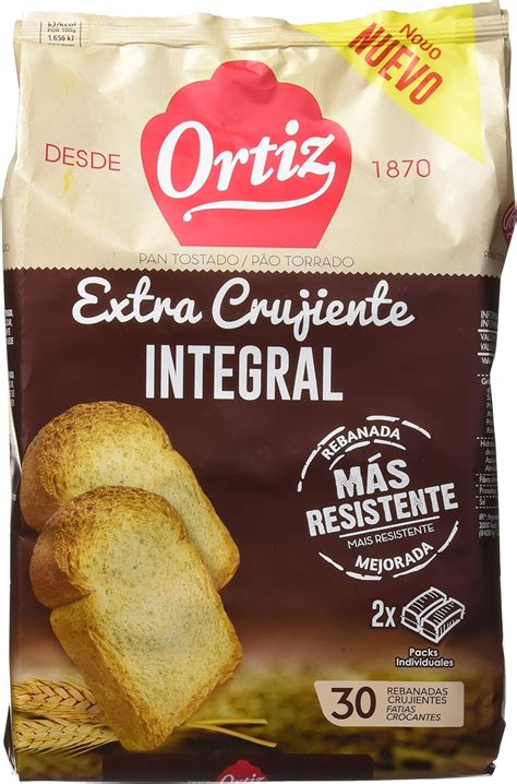paquete de pan tostado integral Ortiz