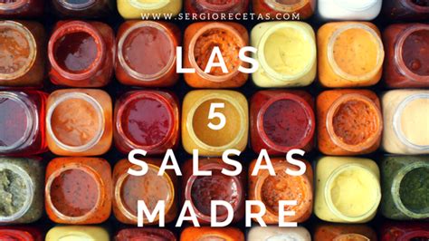 Esquema de las 5 salsas madre francesas y sus principales derivados