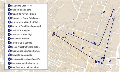Mapa de San Cristóbal de la Laguna con la ubicación del restaurante