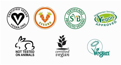 Símbolos de certificación ecológica y vegana en productos cosméticos