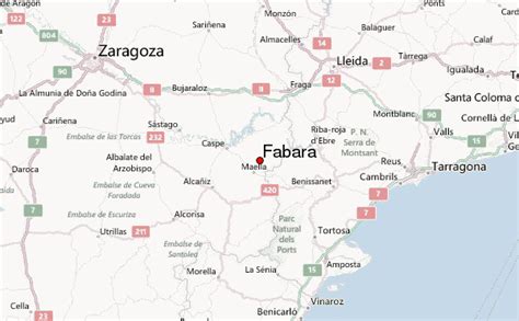 Mapa de ubicación de Fabara en Aragón