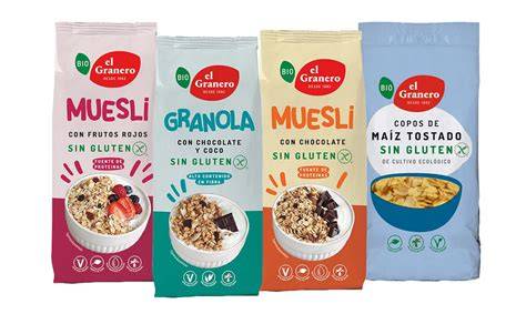 Variedad de cereales de desayuno sin gluten