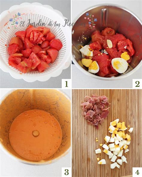 Proceso de preparación del salmorejo