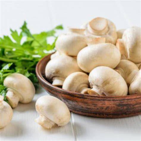 Champiñones frescos y limpios listos para rellenar