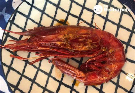 Plato de carabineros frescos a la plancha