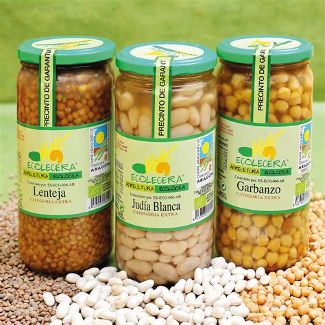 Plato de legumbres cocidas en conserva