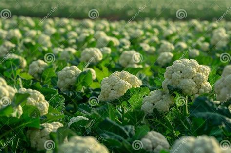 Campo de cultivo de coliflor