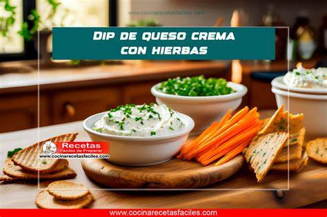 Queso crema casero servido en un bol con hierbas frescas