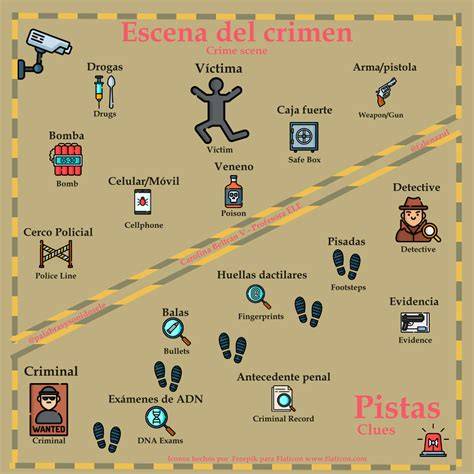 esquema de la escena del crimen con la pierna de cordero