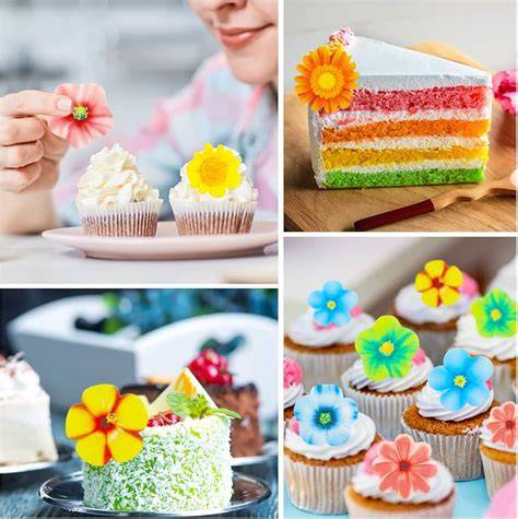 Variedad de adornos comestibles para tartas