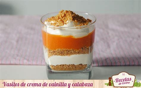 Vasitos de calabaza y crema de vainilla