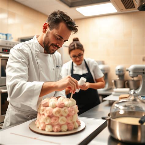 Chef Christophe Adam trabajando en pastelería