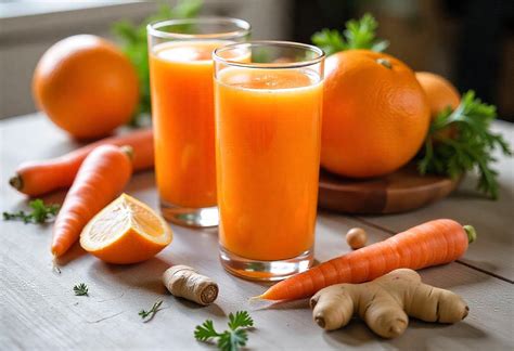 Preparación de jugo de zanahoria, jengibre y limón