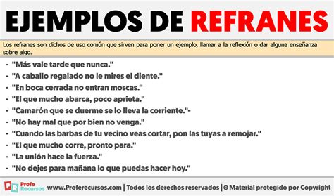 Comparación de refranes populares en español e inglés