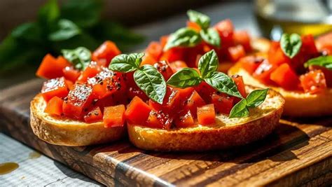 Ingredientes para bruschetta