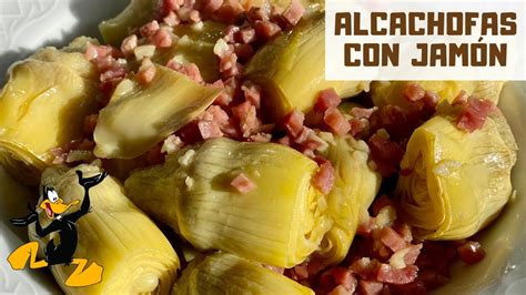 Alcachofas de bote con jamón