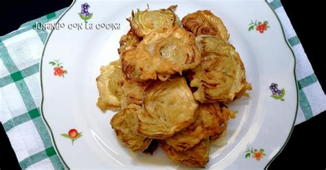 Alcachofas rebozadas con alga nori