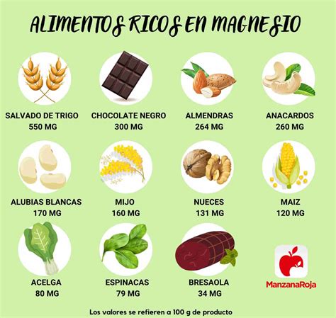 Alimentos ricos en magnesio recomendados para el SOP
