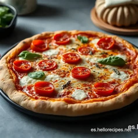 Masa de pizza casera recién horneada
