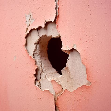 Aplicación de masilla en un agujero de pared