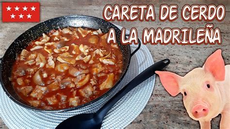 Plato de careta de cerdo guisada