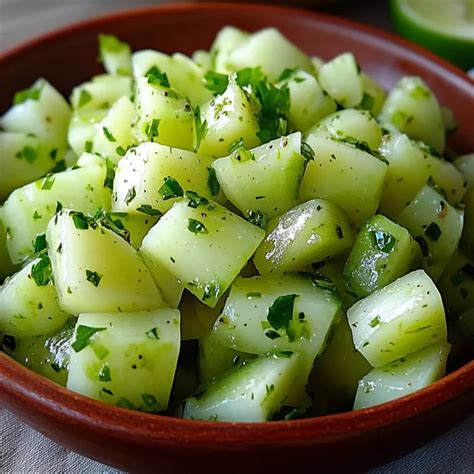 Plato de ensalada de chayote
