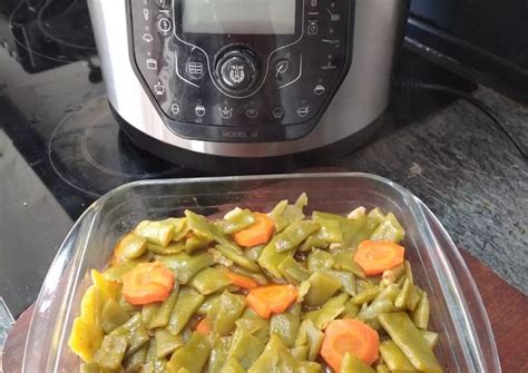 Olla GM cocinando judías verdes congeladas