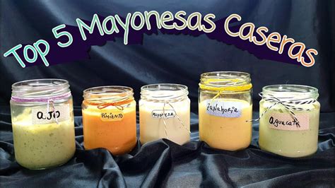 Variedad de mayonesas saborizadas