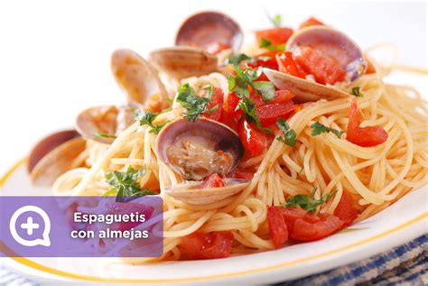 Ingredientes básicos para espaguetis con almejas
