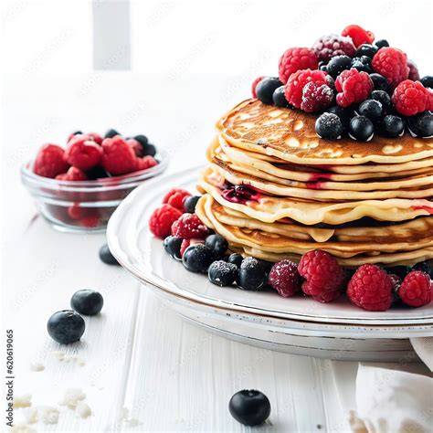 Pila de tortitas americanas con diferentes toppings