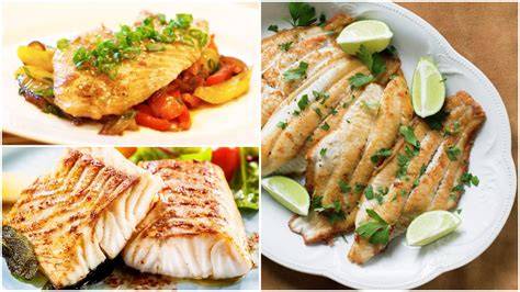 Varias preparaciones de pescado