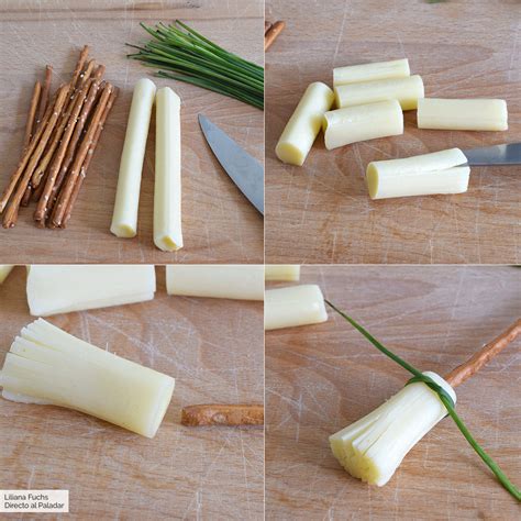Escobas de bruja de queso y cebollino