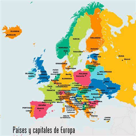 Mapa de Europa destacando los países con tradición en la cocina del codillo