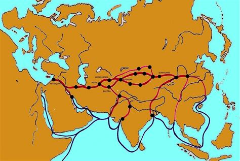 Mapa de la ruta de la berenjena desde la India hasta Europa