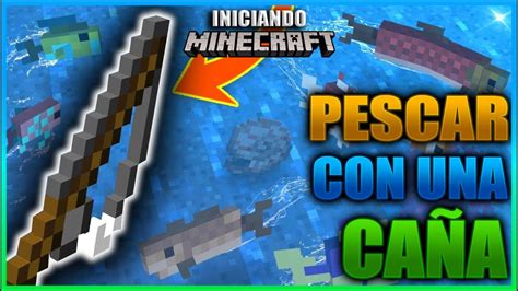 Jugador usando una caña de pescar en combate PVP de Minecraft
