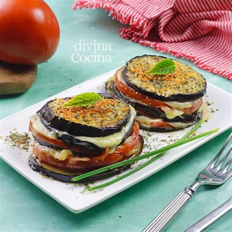 Milhojas de boniato y berenjena