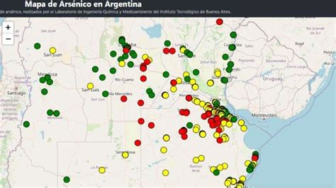 Mapa de zonas de cultivo de arroz y presencia de arsénico