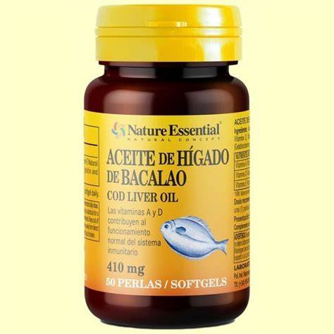 Envase de aceite de hígado de bacalao Nature Essential