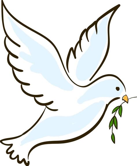 Ilustración de una paloma blanca con copete azul