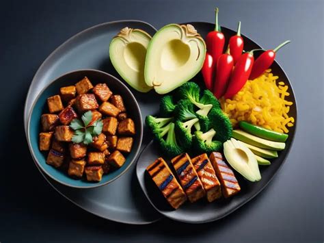 Variedad de platos con tempeh