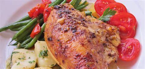 Pechuga de pollo al horno con verduras