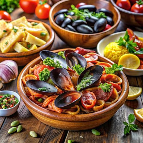 Comida mediterránea variada