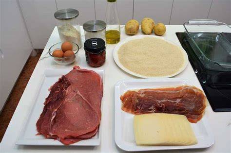 Ingredientes para un cachopo asturiano
