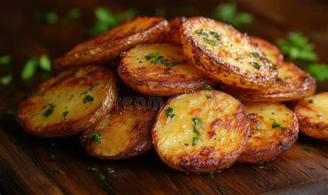Patatas asadas doradas y crujientes